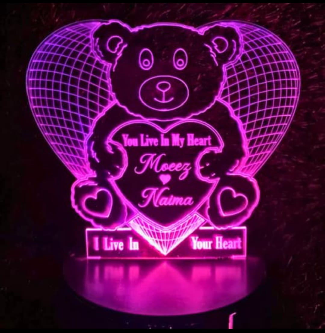 Panda 3D Customized illusion Lamp