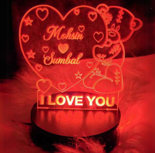 Teddy Bear 3D Customized illusion Lamp