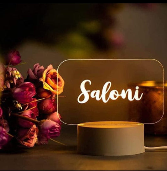 3D Customized Name Illusion Plate Lamp