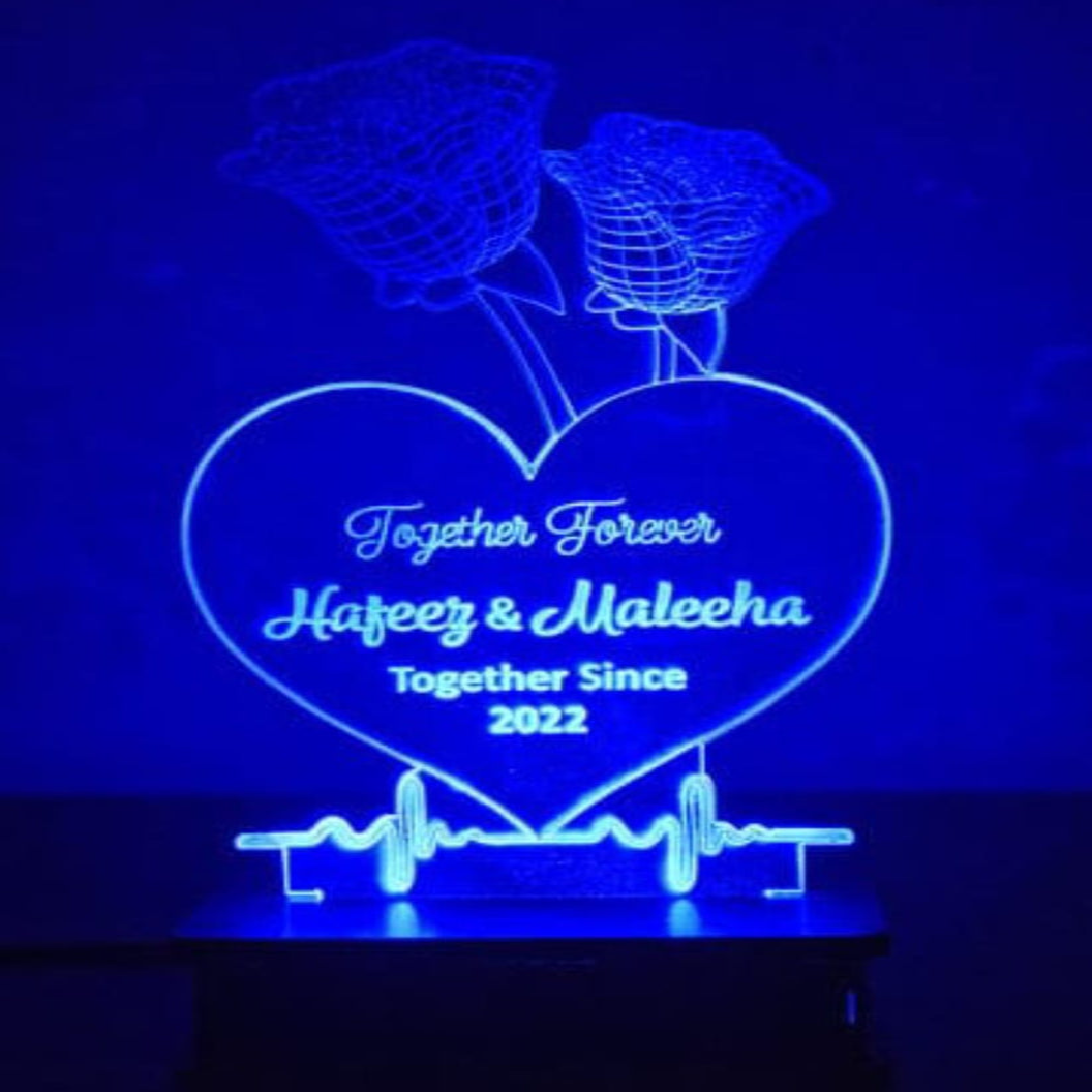 Heartbeat 3D Customized illusion Lamp