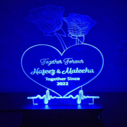 Heartbeat 3D Customized illusion Lamp