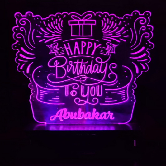 Happy Birthday 3D Customized illusion Lamp
